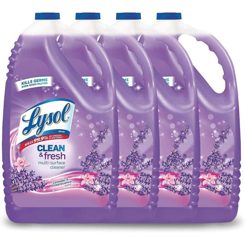 image:imageLysol All Purpose Cleaner MultiSurface Disinfectant Floor Cleaner for Mopping Solution Household Cleaning Supplies for Bathroom amp Kitchen Lemon amp Sunflower Scent 144 ozClean  Fresh Lavender Orchid