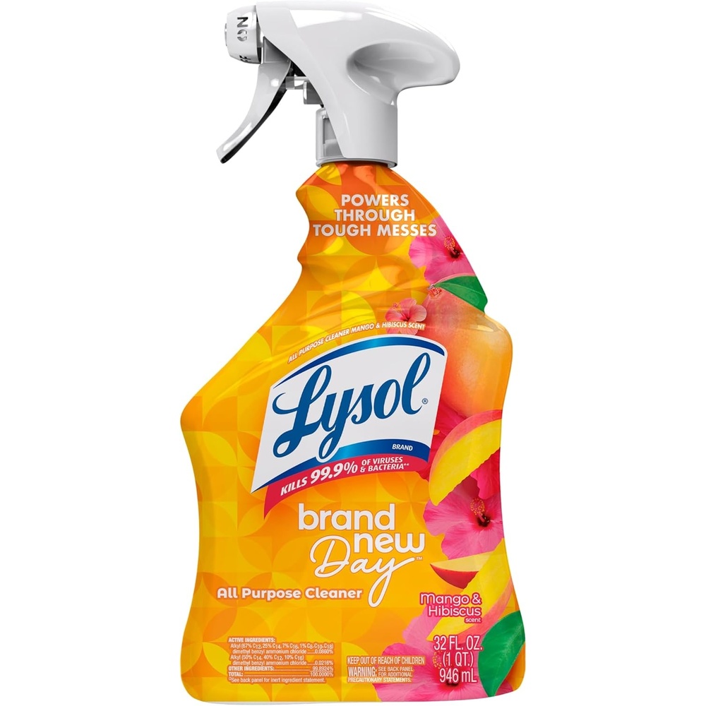 image:imageLysol All Purpose Cleaner Spray MultiPurpose Disinfecting Spray Kitchen amp Bathroom Cleaner Mango amp Hibiscus Scent 32 Fl OzMango and Hibiscus