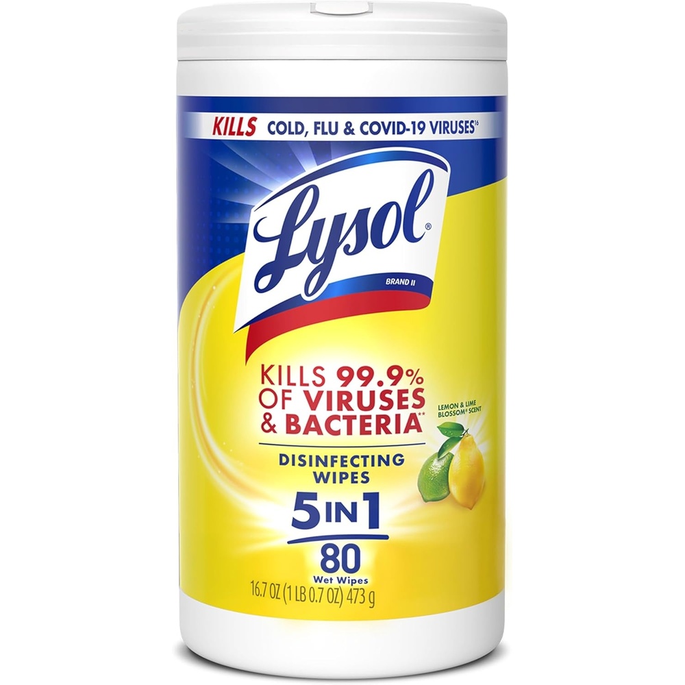 image:imageLysol Disinfecting Wipes MultiSurface Cleaner Crisp Linen 80 ct  All Purpose Cleaner Sanitizing Deodorizing Apartment Essentials Back To School Cleaning Supplies Kitchen amp Bathroom WipeLemon  Lime Blossom