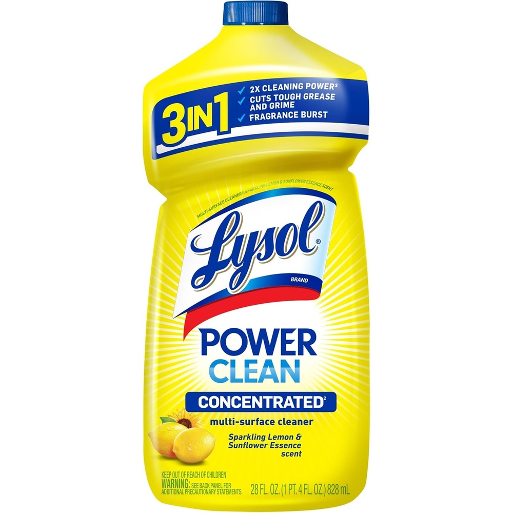 image:imageLysol Power Clean MultiSurface Cleaner 2x Concentrated Pour Sparkling Lemon amp Sunflower Essence scent 28 Fl Oz Packaging May Vary28 Fl Oz Pack of 1