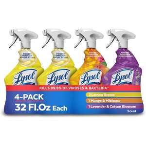 Lysol All Purpose Cleaner Spray, Multi-Purpose Disinfecting Spray, Kitchen & Bathroom Cleaner, Mango & Hibiscus Scent, 32 Fl Oz(Lemon + Mango + Lavender)