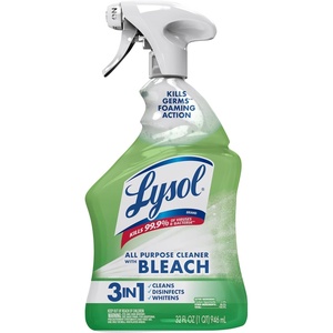 Lysol Multi-Purpose Cleaner Sanitizing and Disinfecting Spray with Bleach, All Purpose Cleaning Spray for Bathrooms and Kitchens, 32oz(Bleach)