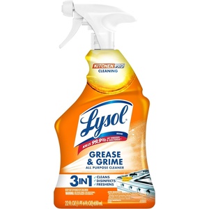 Lysol Pro Kitchen Spray Cleaner and Degreaser, Antibacterial All Purpose Cleaning Spray for Kitchens, Countertops, Ovens, and Appliances, Citrus Scent, 22oz(22 Ounce (Pack of 1))
