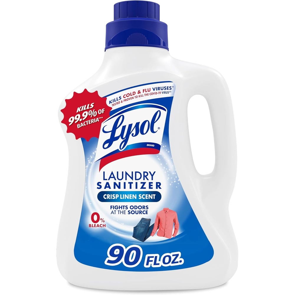 image:imageLysol Tough Odor Eliminator Laundry Sanitizer Additive Sanitizing Liquid for Gym Clothes and Activewear 0 Bleach Eliminates Odor Causing Bacteria 90ozCrisp Linen