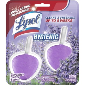 Lysol Automatic In-The-Bowl Toilet Cleaner, Cleans and Freshens Toilet Bowl, Atlantic Fresh Scent, 2 Count (Pack of 1)(Lavender)