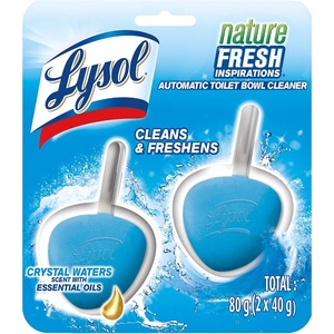 Lysol Automatic In-The-Bowl Toilet Cleaner, Cleans and Freshens Toilet Bowl, Atlantic Fresh Scent, 2 Count (Pack of 1)(Ocean Fresh)