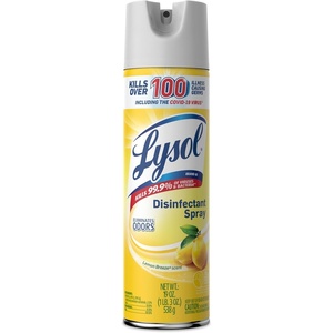 Lysol Disinfectant Spray, Household Essential Cleaning Supplies, Multi-Purpose Room Spray, Antibacterial Sanitizer Spray, Upholstery Deodorizer, Home and Bathroom, Crisp Linen,19 Fl Oz (Pack of 12)(Lemon Breeze)
