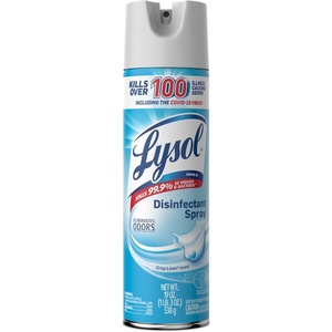 Lysol Disinfectant Spray, Household Essential Cleaning Supplies, Multi-Purpose Room Spray, Antibacterial Sanitizer Spray, Upholstery Deodorizer, Home and Bathroom, Crisp Linen,19 Fl Oz(Crisp Linen)