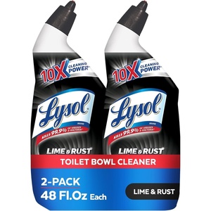 Lysol Lime & Rust Remover Toilet Bowl Cleaner, 48oz (2X24oz), 10X Cleaning Power