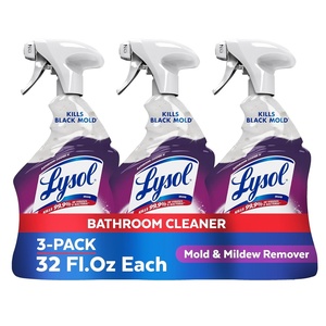 Lysol Mold & Mildew Remover Spray, Bathroom & Shower Cleaner, Disinfectant Spray, Stain Remover with Bleach, Tough on Black Mold, Multipurpose Cleaner for Home and Kitchen, 32oz (3 Pack)(32 Fl Oz (Pack of 3))