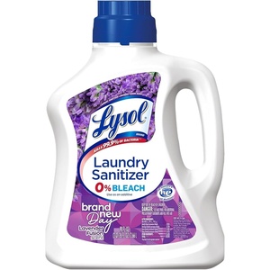Lysol Tough Odor Eliminator Laundry Sanitizer Additive, Sanitizing Liquid for Gym Clothes and Activewear, 0% Bleach, Eliminates Odor Causing Bacteria, 90oz(Lavender Fusion)